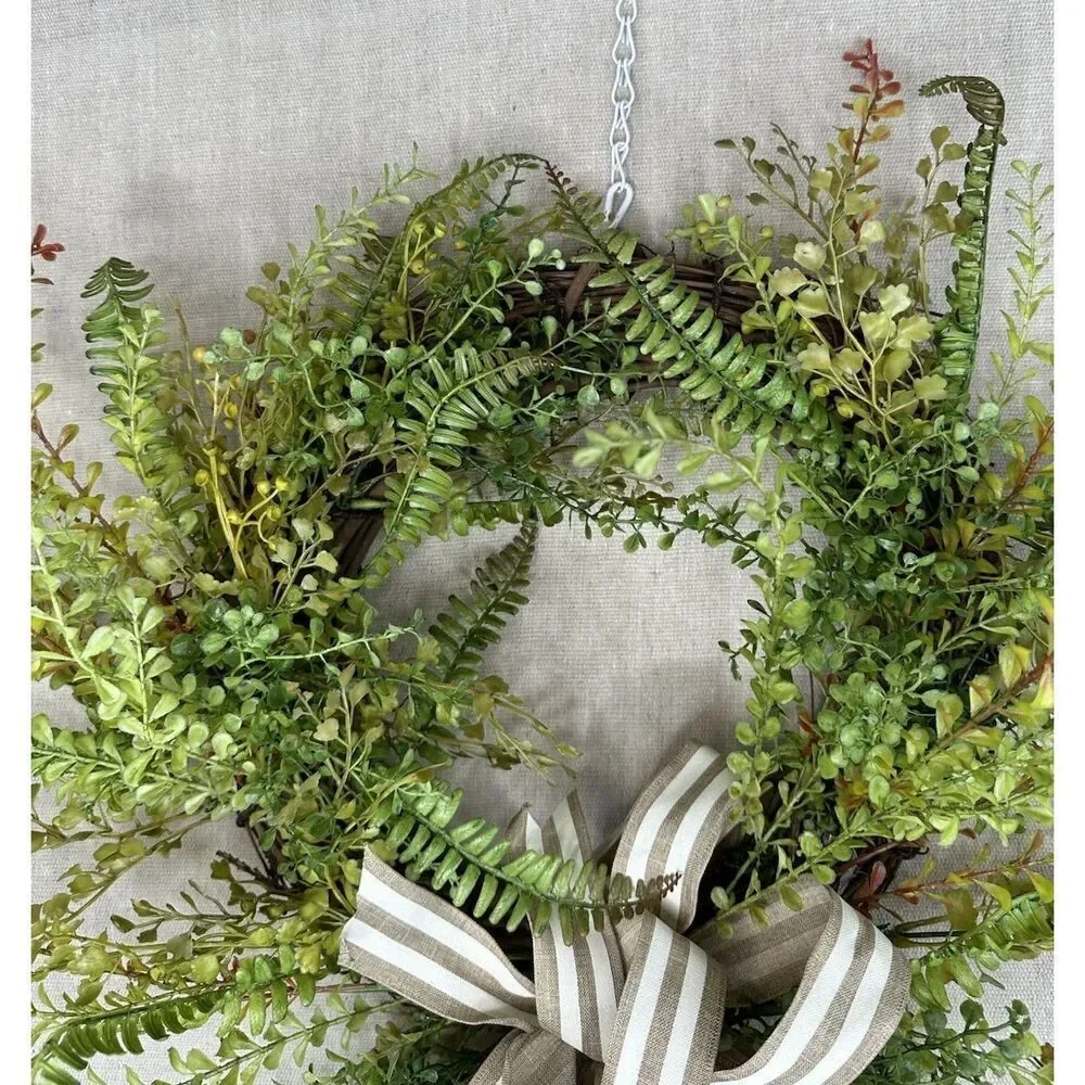 Handmade Decorative Wreath 18”x23” Front Door Wall Decor Rustic Farm House